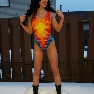 Littleblackdiamond sunset nirvana tie dye bodysuit